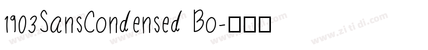 1903SansCondensed Bo字体转换